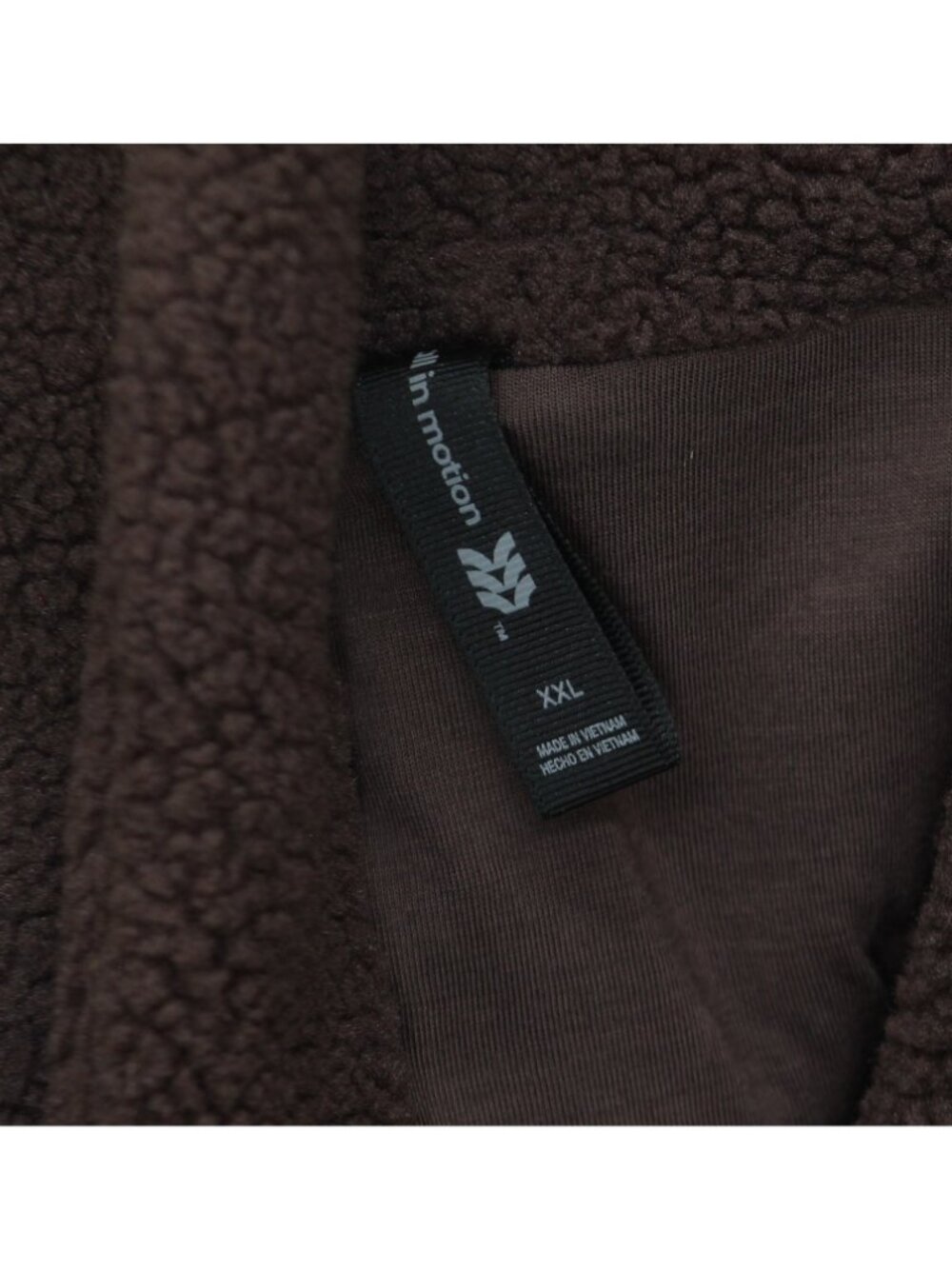 NEW All In Motion High-Pile Fleece Full-Zip Drawstring Jacket Coat Brown 2XL - Picture 8 of 12